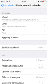 configura email su iphone3